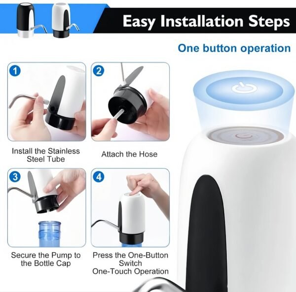 Dispensador de agua, bomba eléctrica plegable para botella de agua - Image 3